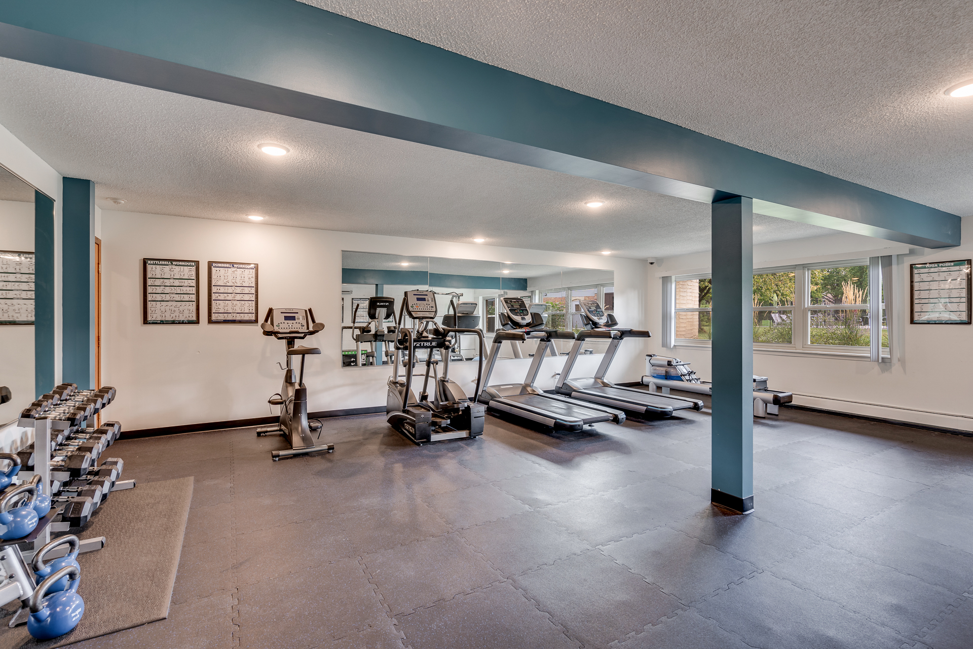 Cardio Equipment In Fitness Center At Sumter Green Apartments In Crystal, MN